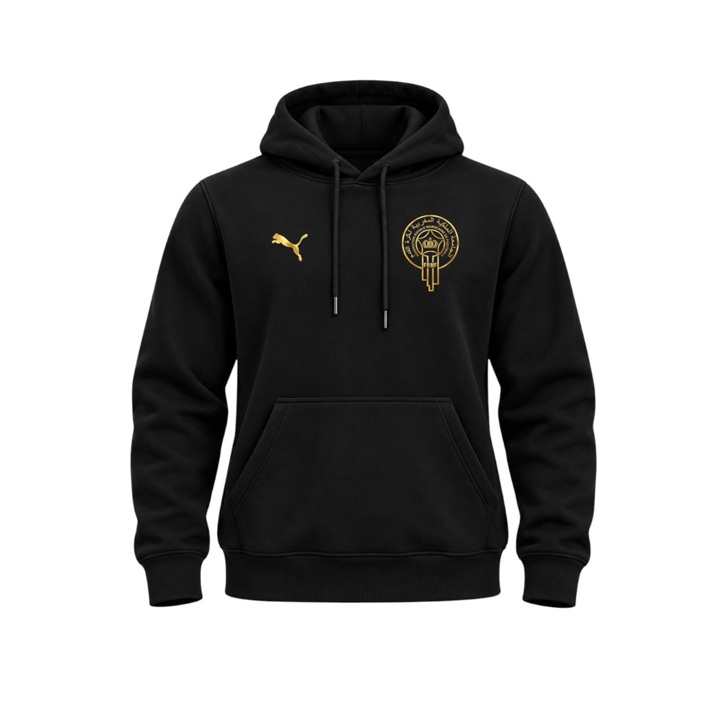 Sweat à capuche Maroc FRMF Black & Or 2026/27