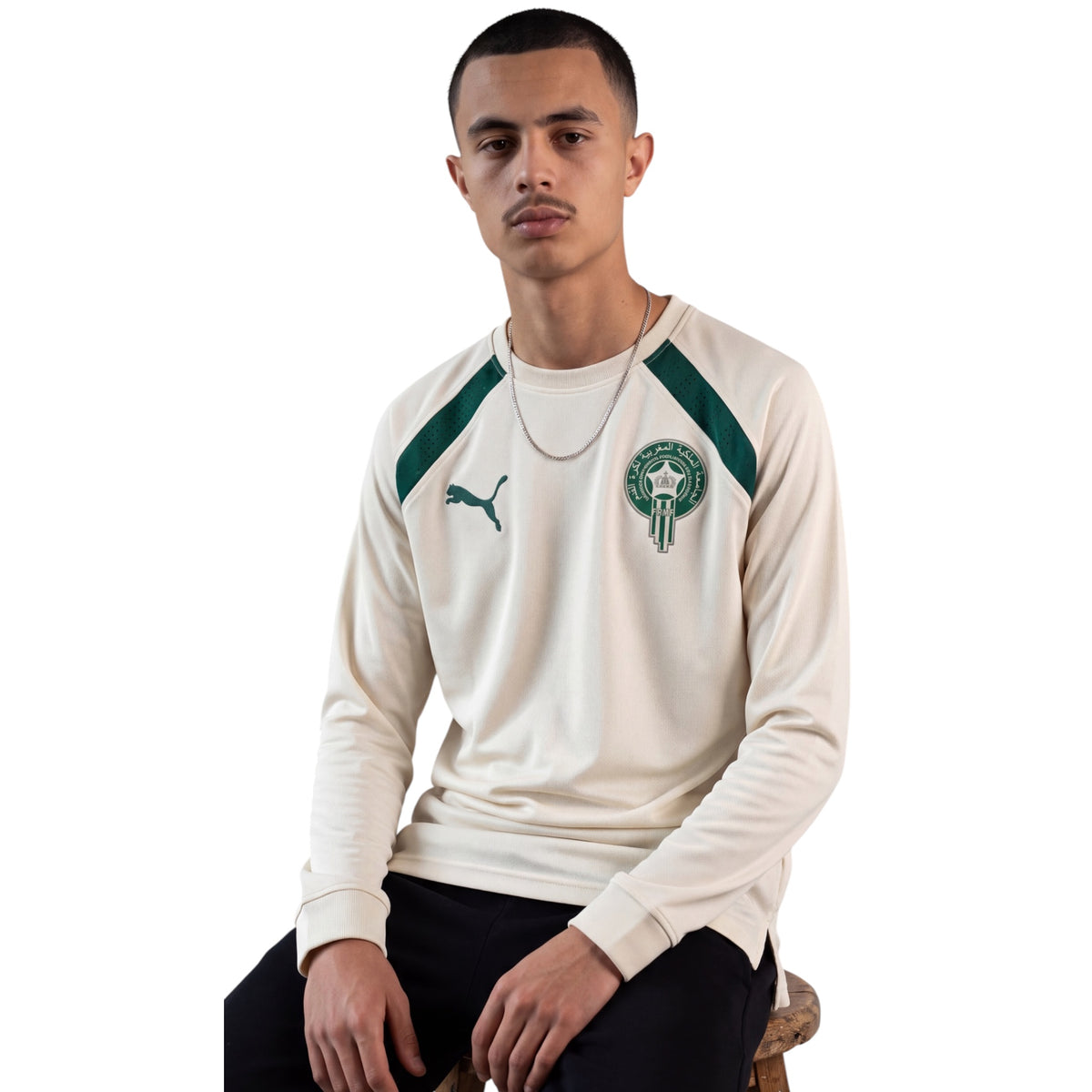 Sweat d’entraînement Maroc – Blanc & Vert