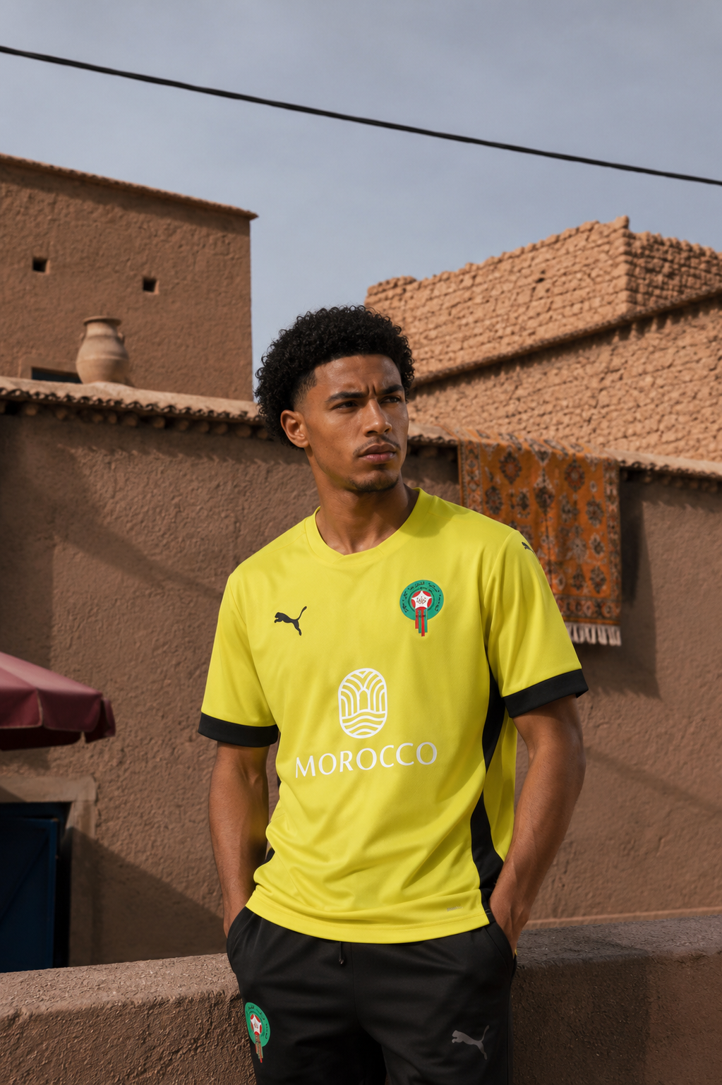 Maillot Maroc Jaune authentique 2024/25