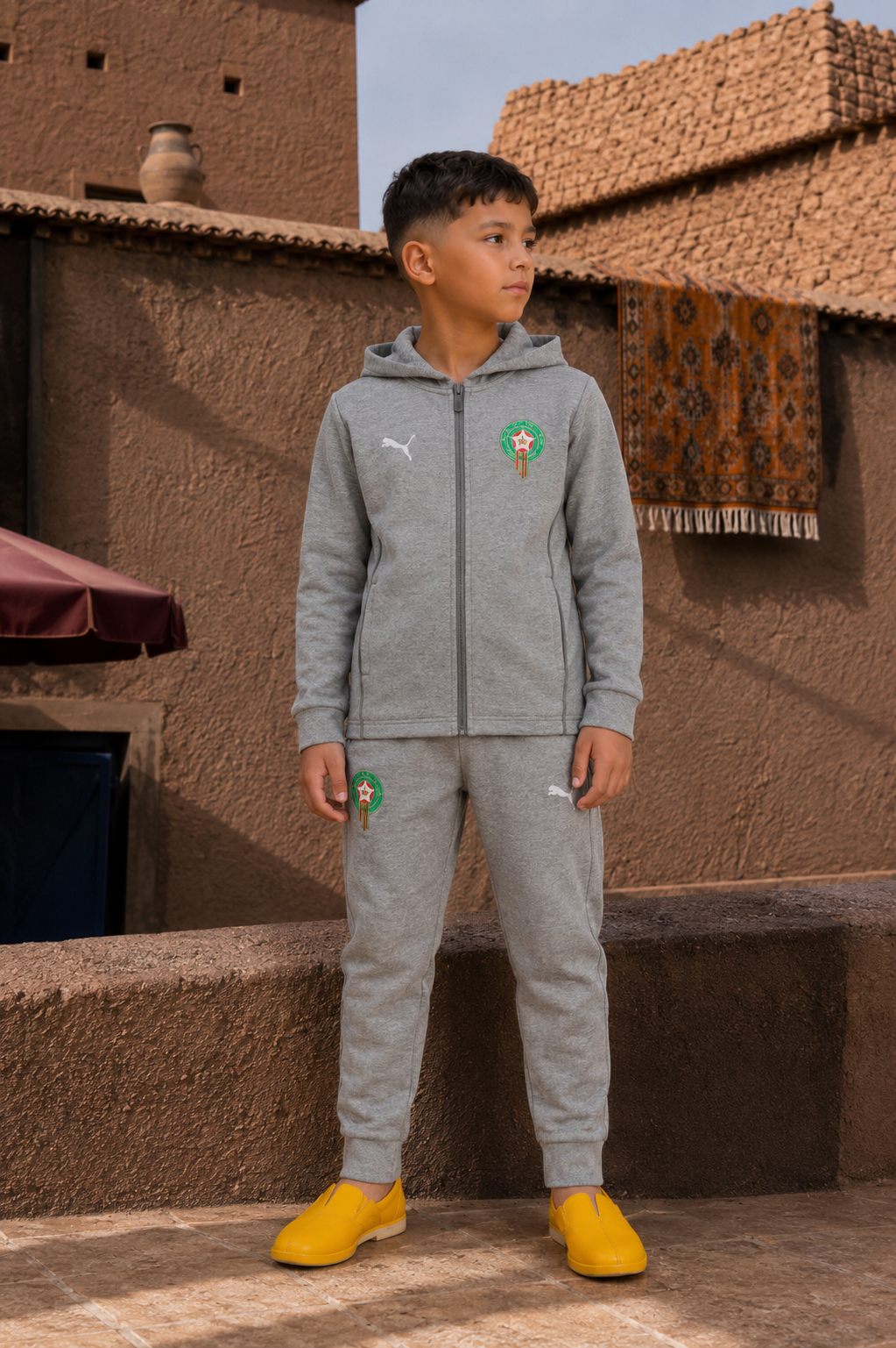 Ensemble Enfant FRMF Authentique 2025/2026 Gris